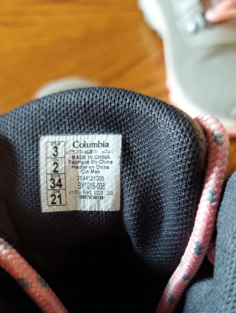 Columbia Girl's Gray and Pink Lace-Up Hiking Boots - Picture 7 of 9